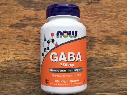 Габа 750мг 100капсул - NOW