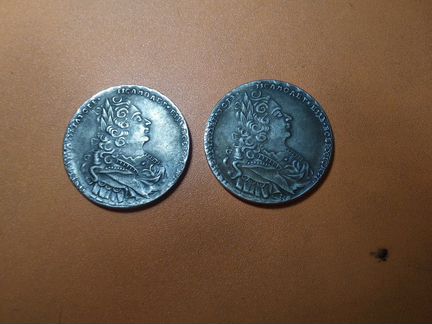 Монета рубль 1727 года