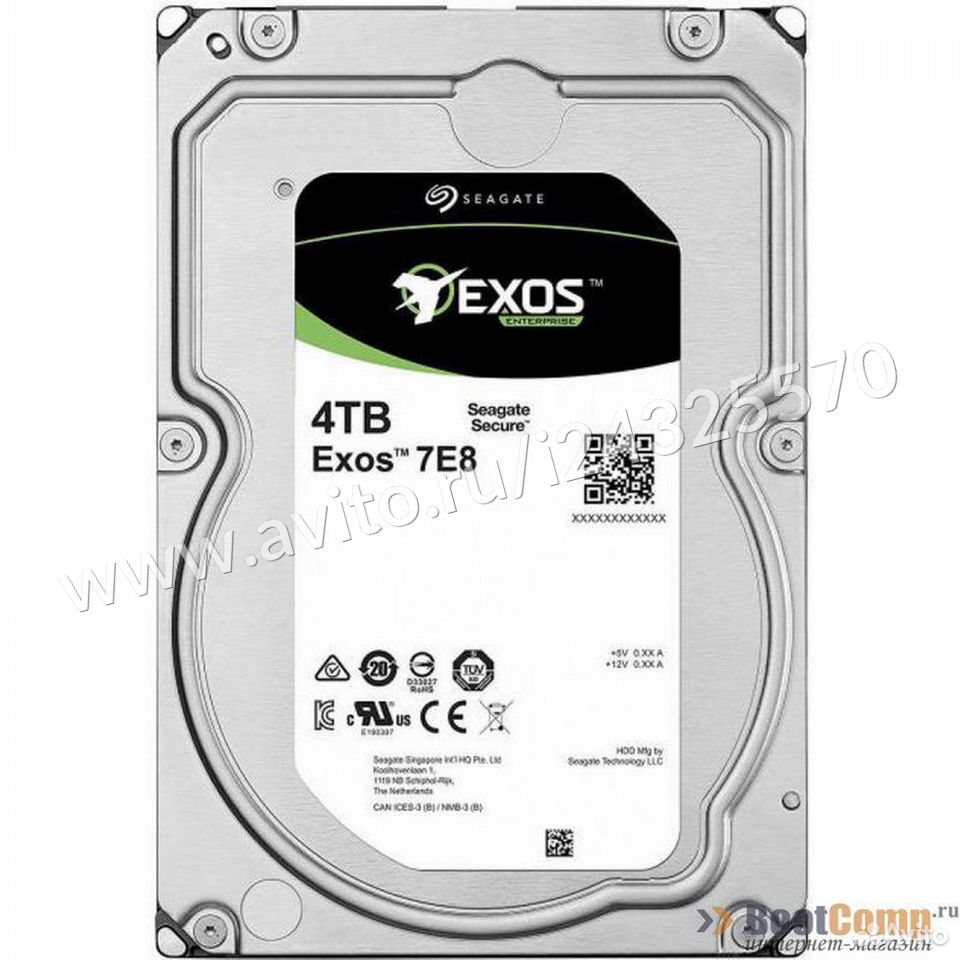  Жесткий диск 4000Gb (4TB) Seagate Exos 7E8 series  84012410120 купить 1