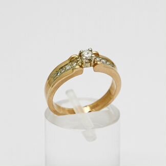 Кольцо с бриллиантами из золота 585 пробы