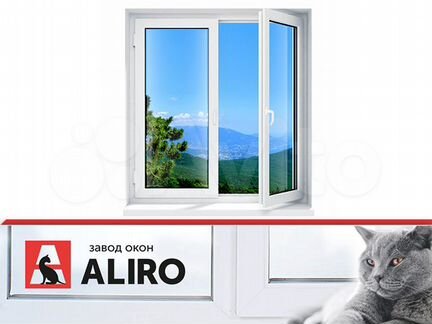 Двухстворчатое пластиковое окно