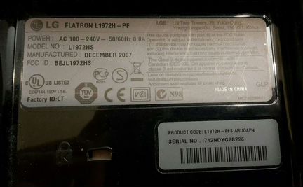 Монитор LG Flatron L1972H