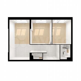 2-к квартира, 65.1 м², 30/33 эт.