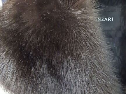 Шуба норковая 42 44 46 с соболем капюшон