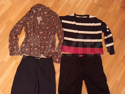 Блузка, брюки, шорты и свитер для девочки