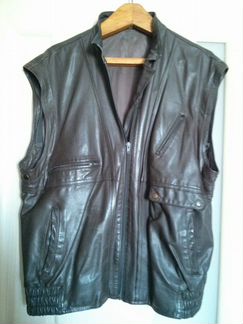 Кожаная куртка - жилет, женская. Германия