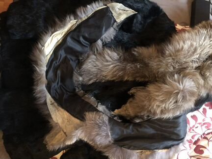 Шуба кролик с лисой