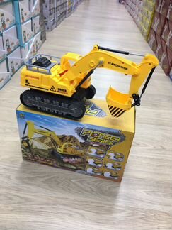 Экскаватор жёлтый,музыкальный и светится