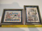 2 картинки на папирусе под стеком из Египта