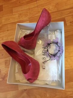 Новые розовые туфли на каблуках Casadei (оригинал)