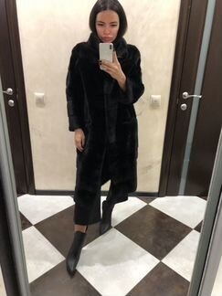 Шуба норковая black Nafa
