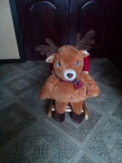 Детская деревянная качалка с игрушкой