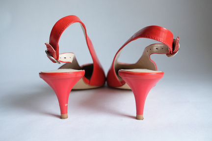 Красные туфли Zara (кожа)