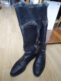 Сапоги Черные Кожаные 40/41