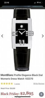 Часы женские montblanc profile. оригинал с бриллиа