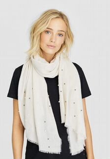 Шарф палантин новый молочно бежевый