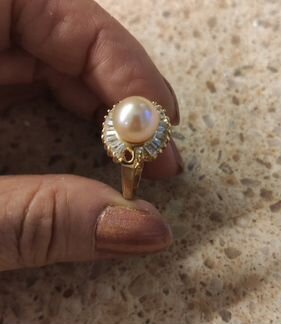 Кольца с натуральным жемчугом