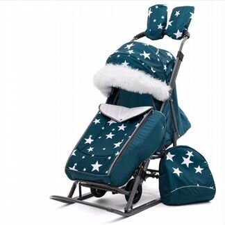 Санки-коляска Мое детство Pikate Звезды