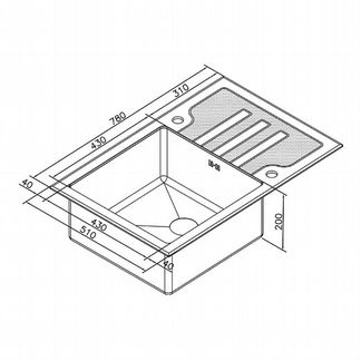 Мойка для кухни ZorG Sanitary GL-7851-white-grafit