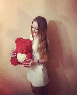 Мишка из роз