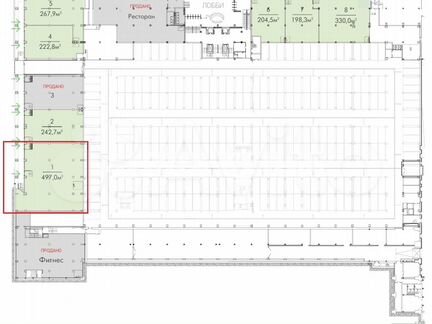 Сдам торговое помещение, 497.00 м²