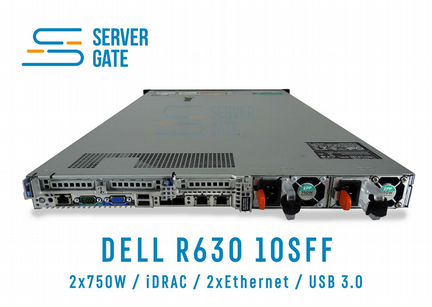 Сервер dell R630 10SFF 2 x E5-2623v3 128 GB
