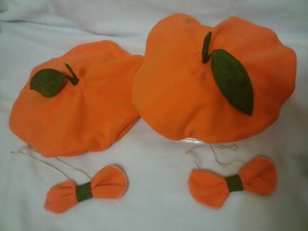 Берет Апельсин / Киви шапка шапочка