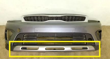 Накладка переднего бампера Киа Рио Хлайин X-Line