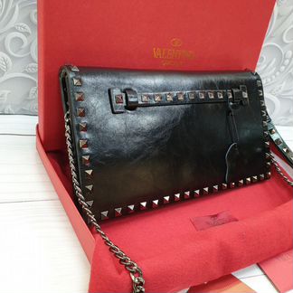Новая женская сумка клатч Valentino черная
