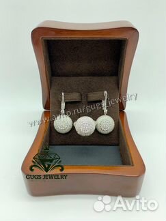 Серьги и Кольцо graff из серебра родированные