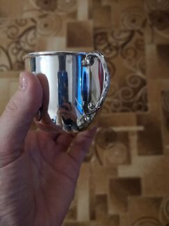 Серебряный детский поильник (чашка) 