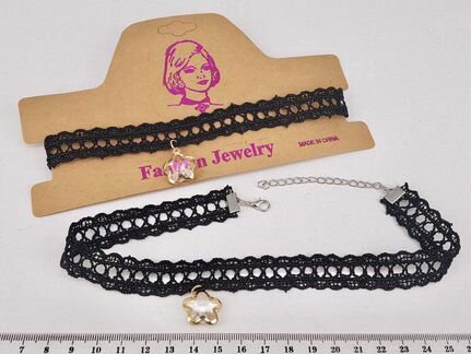 Чокер кружевное украшение на шею ожерелье кулон