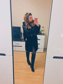 Новая Шуба комби норка - мутон