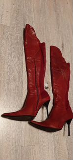 Ботфорты кожаные