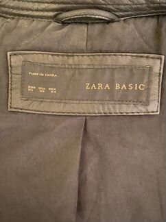 Куртка Zara Basic натуральная кожа xs