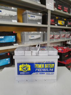 Аккумулятор 60Ah Тюмень Премиум 540A низкий обратн
