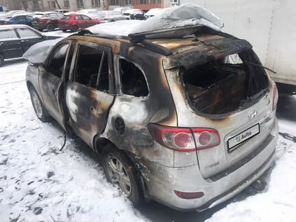 Hyundai Santa Fe 2.4 AT, 2011, битый, 130 000 км
