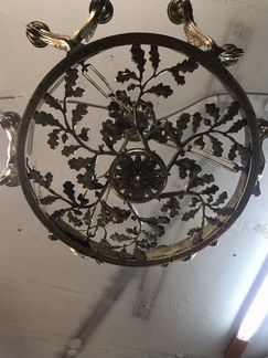 Старинная бронзовая люстра